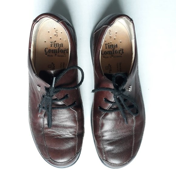 Finn Comfort Shoes - Finn Comfort Brown Leather Oxford Shoes Unisex US7
